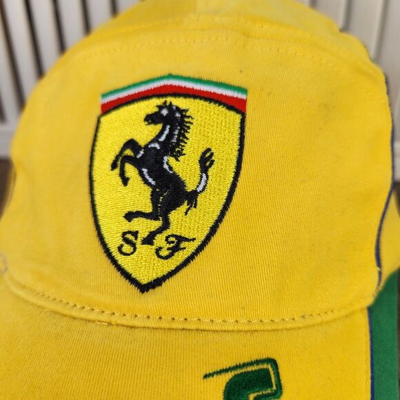 Puma Ferrari Felipe Massa #6 Brazil F1 Hat Cap Yellow Green Official Scuderia - Picture 3 of 12
